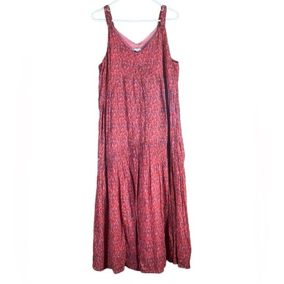 Joie Tea Rose Tiered Sleeveless Summer Maxi Linec Dress Size Large 📦 - Picture 14 of 14